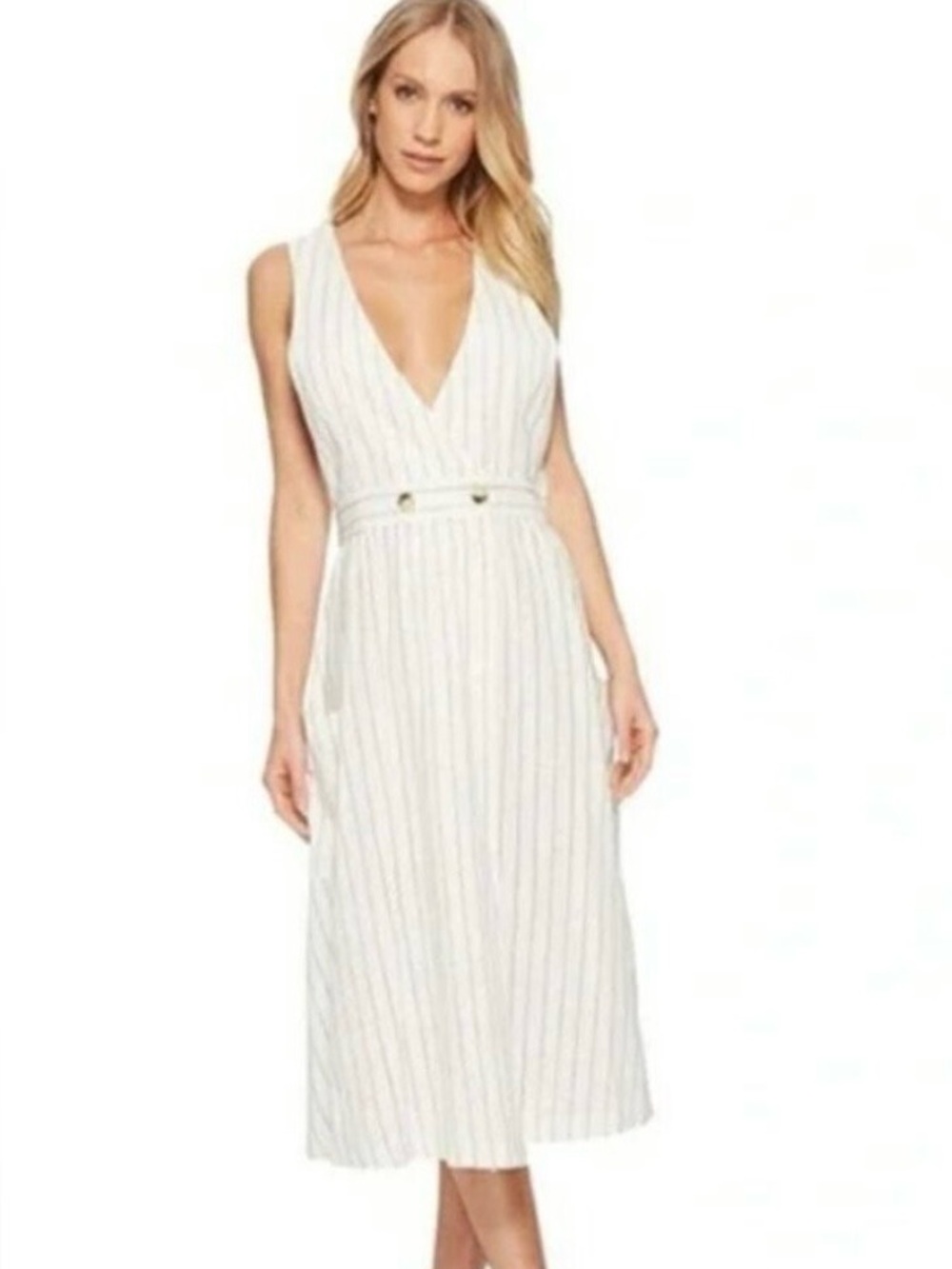 Free People white striped dress small